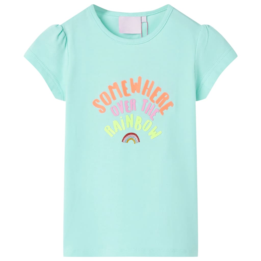 Camiseta infantil aguamarina claro 116