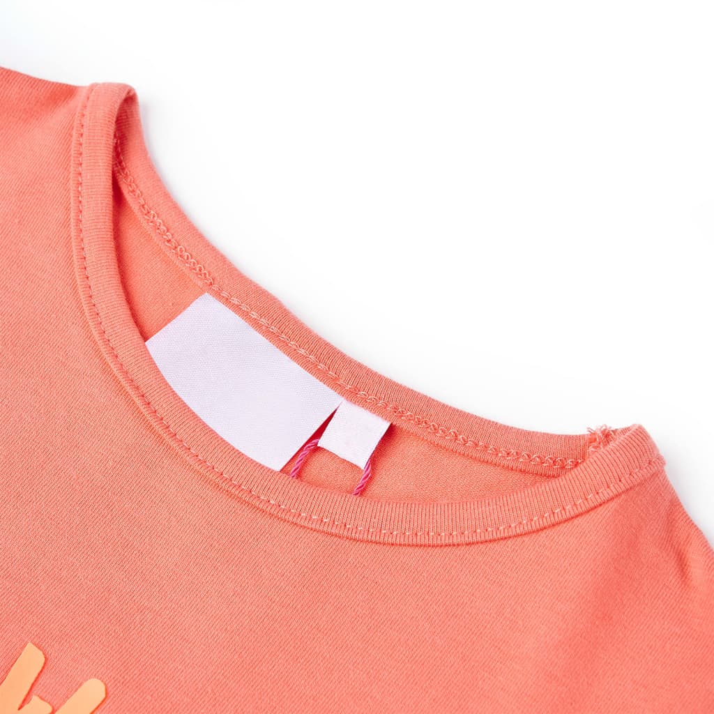 Camiseta infantil color coral 104