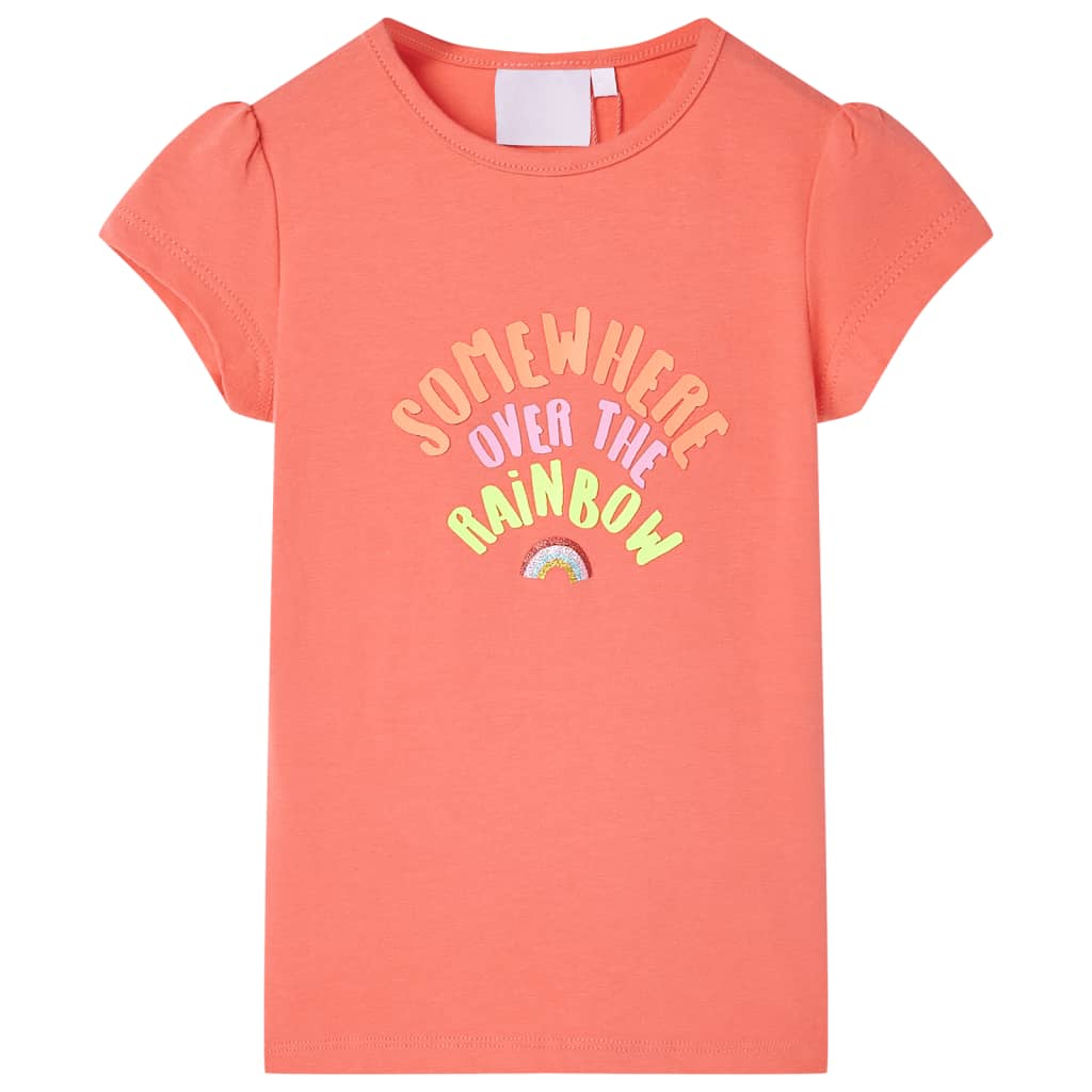 Camiseta infantil color coral 116