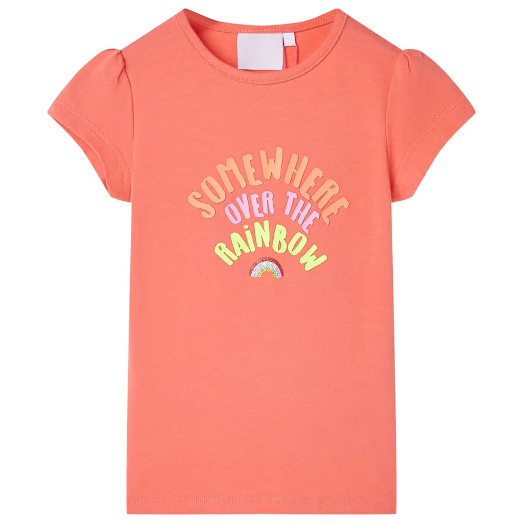 Camiseta infantil color coral 140