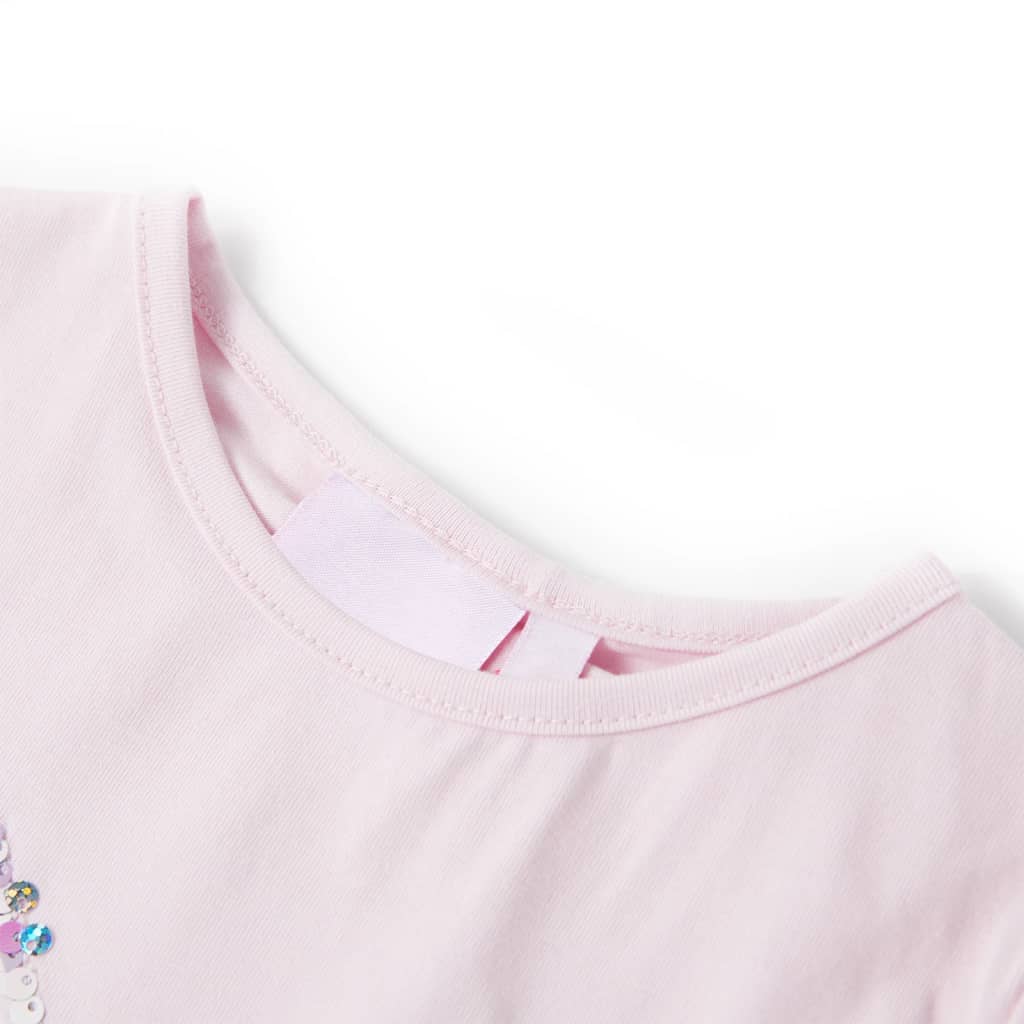 Soft pink casquillo manga t -shirt 104 v30