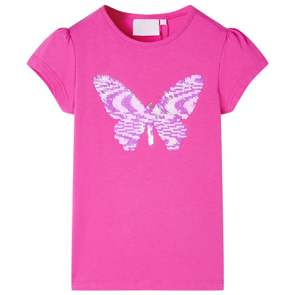 Vetonek Camiseta infantil de manga casquillo rosa oscuro 92