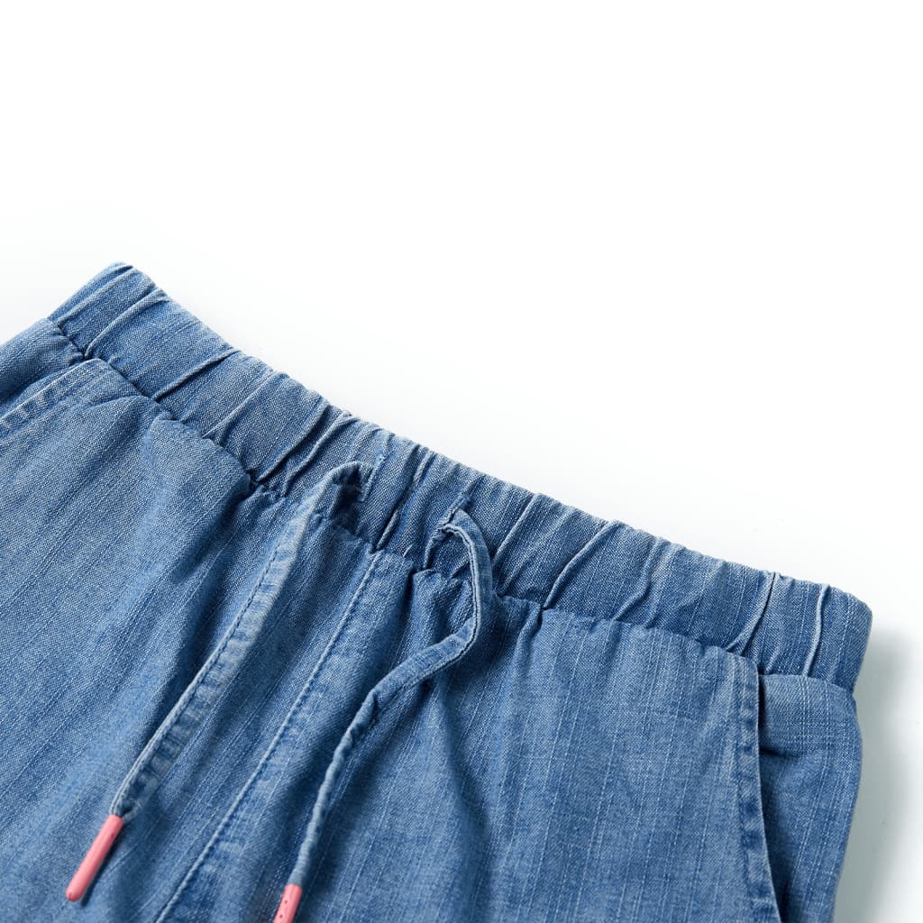 Pantalones cortos infantiles azul vaquero 140