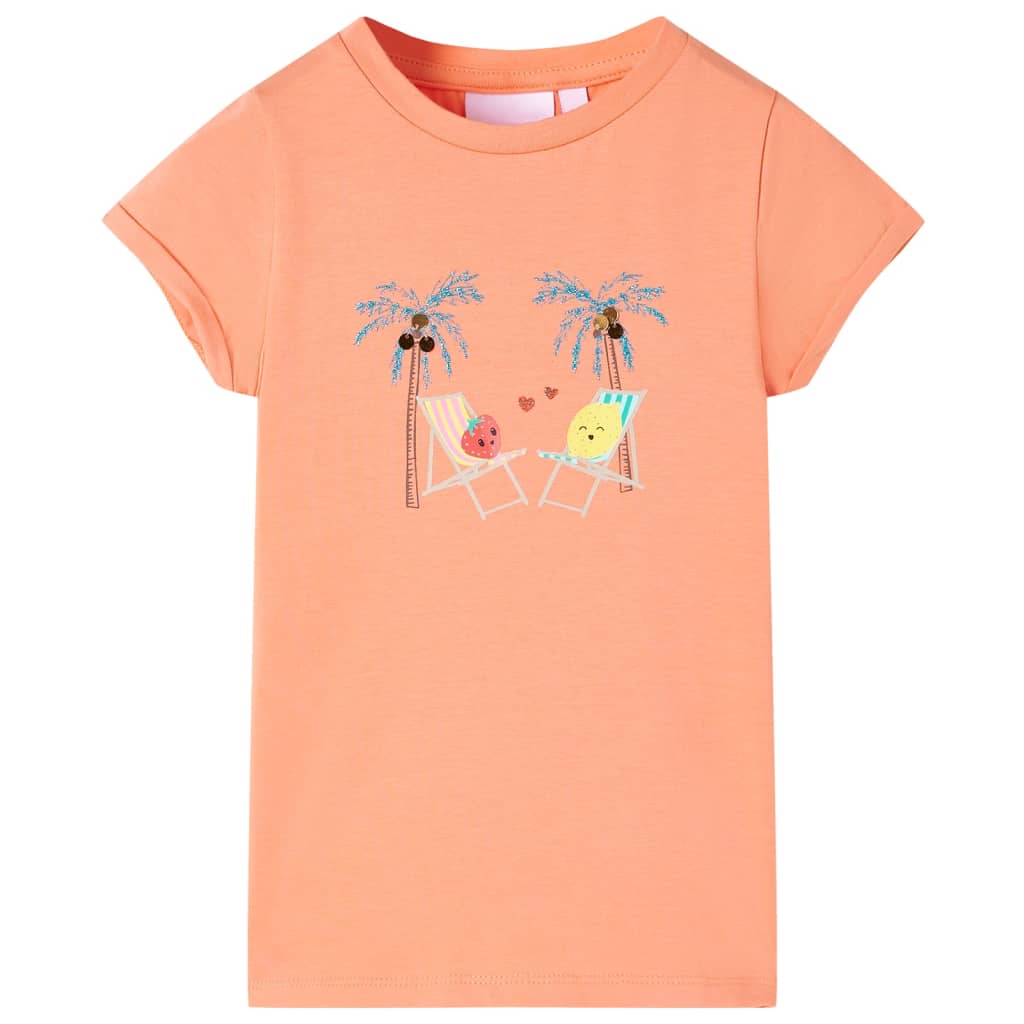 Camiseta infantil color melocotón 116