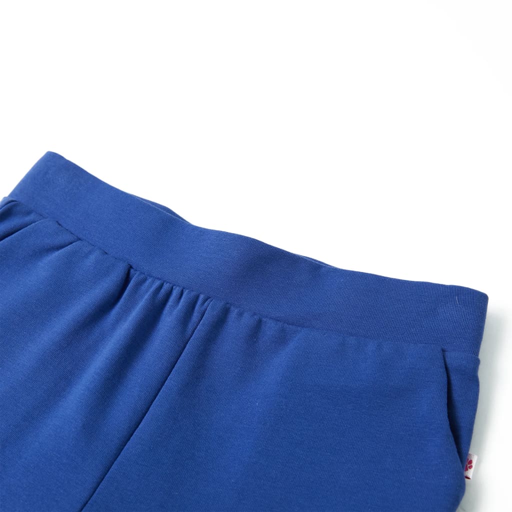 Pantalón infantil con perneras anchas azul cobalto 140