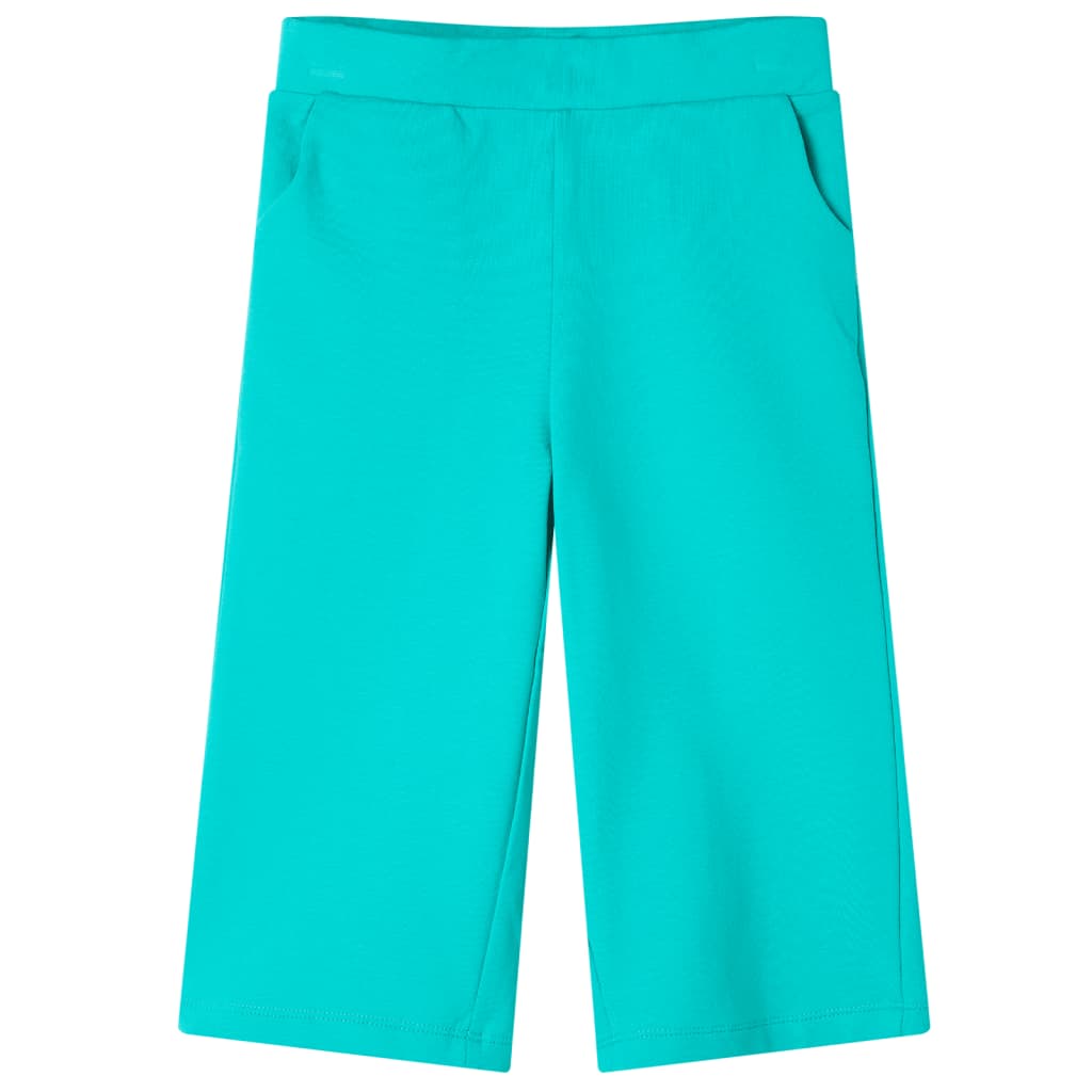 Pantalón infantil con perneras anchas verde menta 92