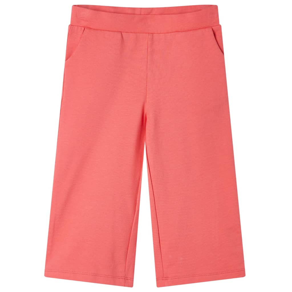 Pantalón infantil con perneras anchas coral 92