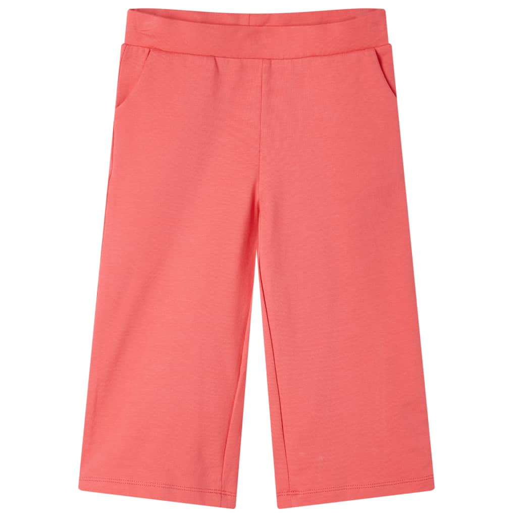 Pantalón infantil con perneras anchas coral 104