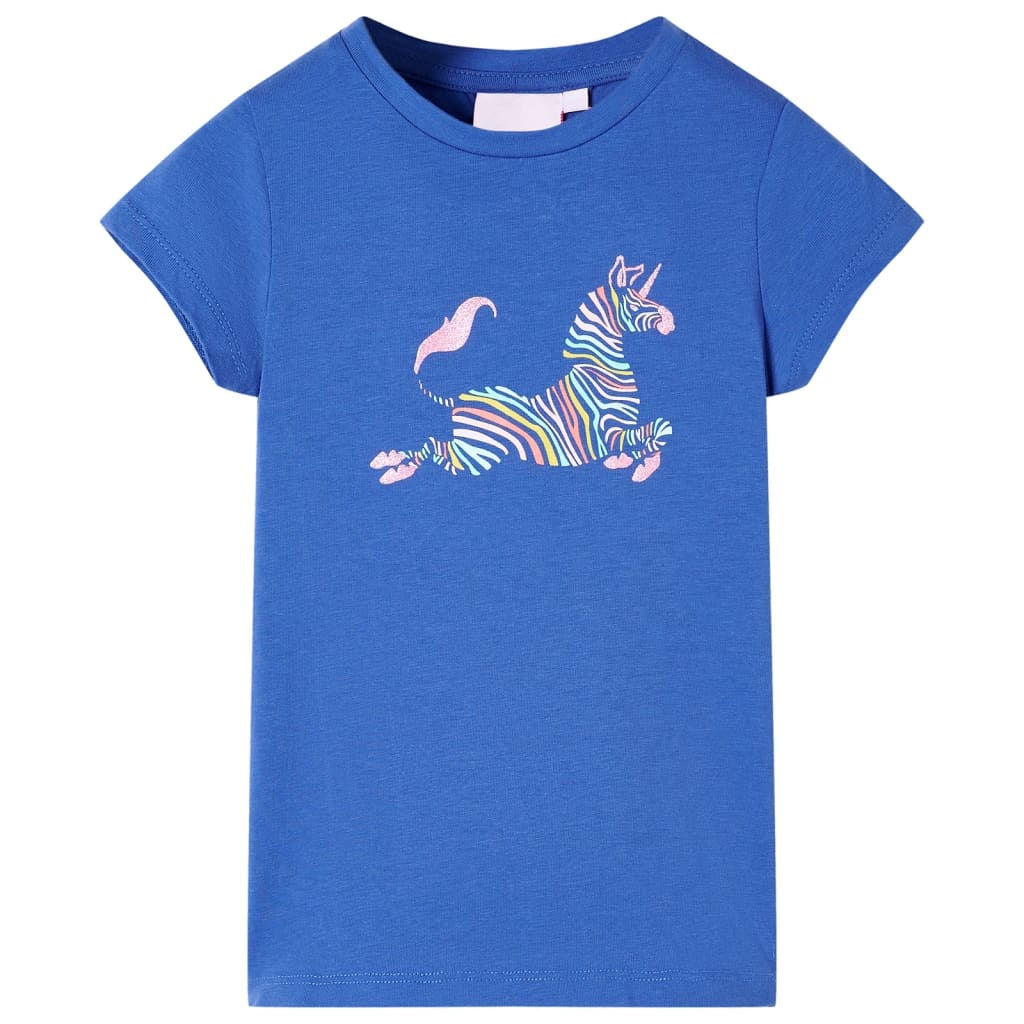 Camiseta infantil azul cobalto 92