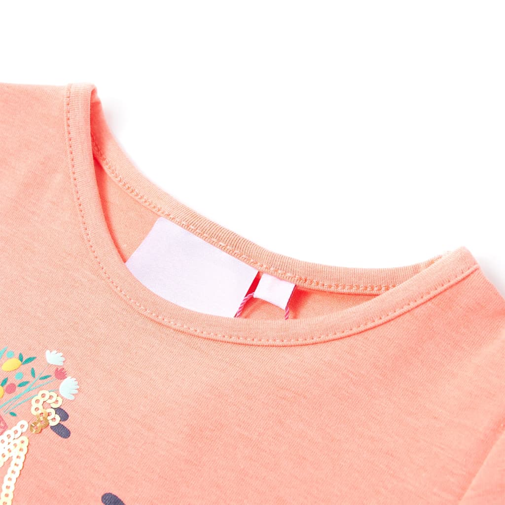 Camiseta infantil color coral 104