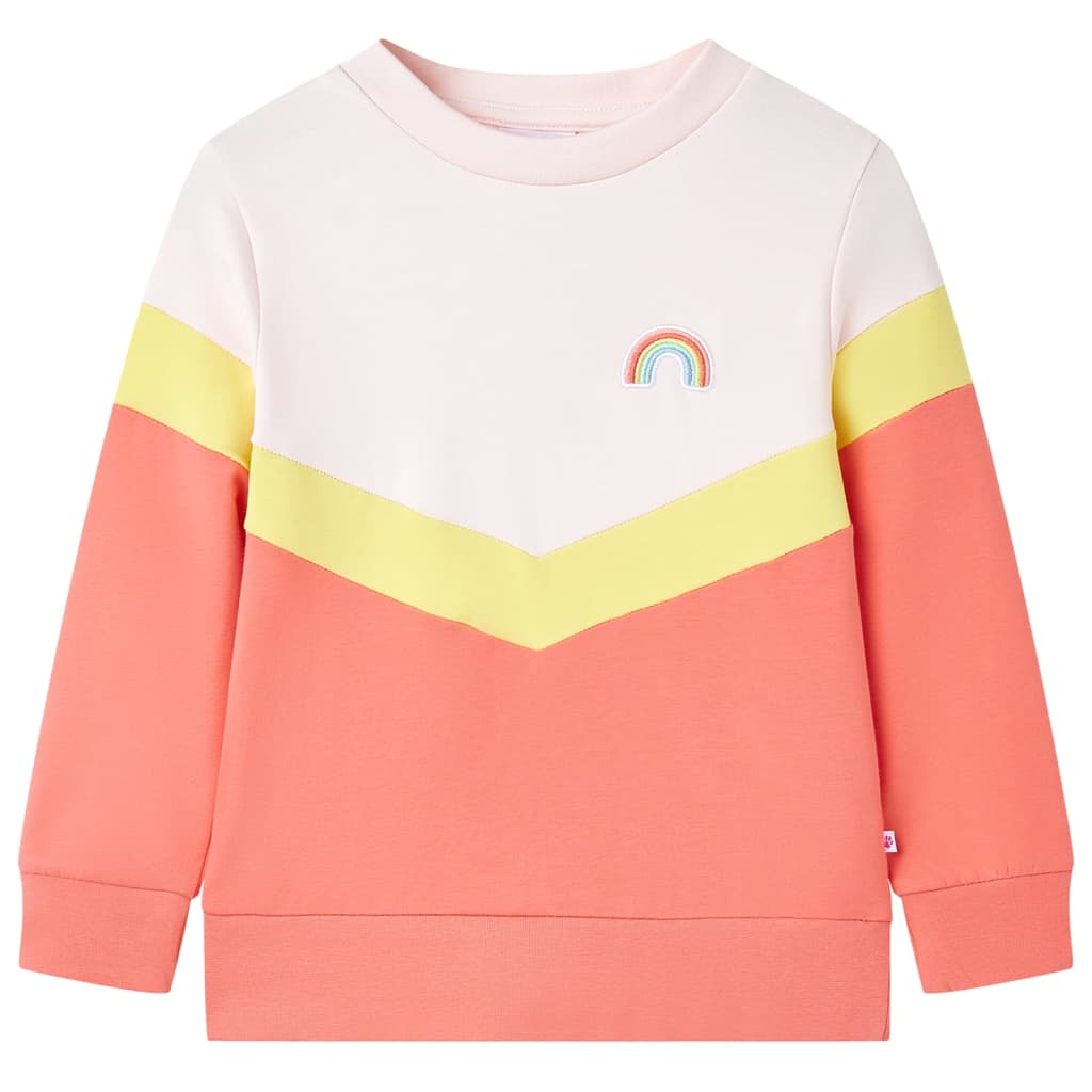 Sudadera infantil rosa suave 128