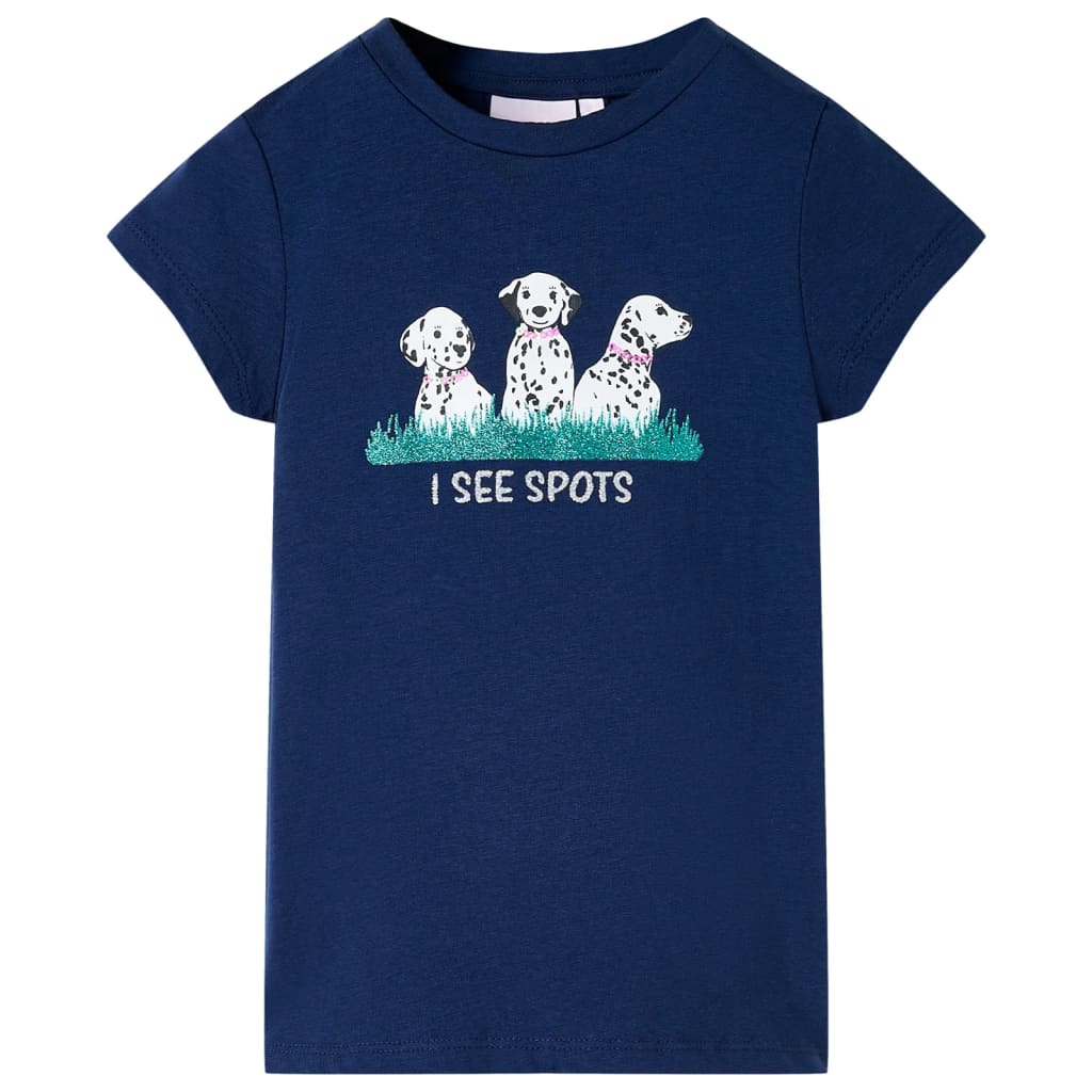 Camiseta infantil azul marino 104