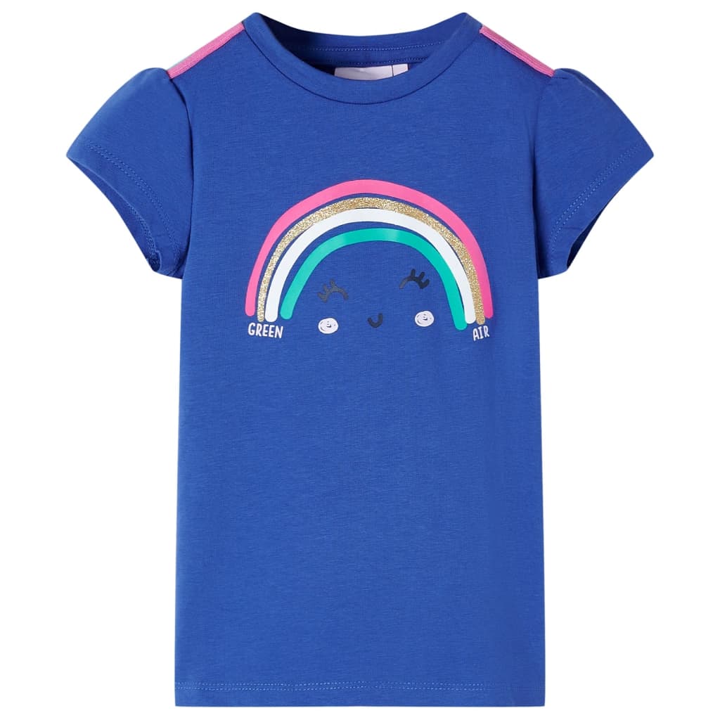 Camiseta infantil azul cobalto 92