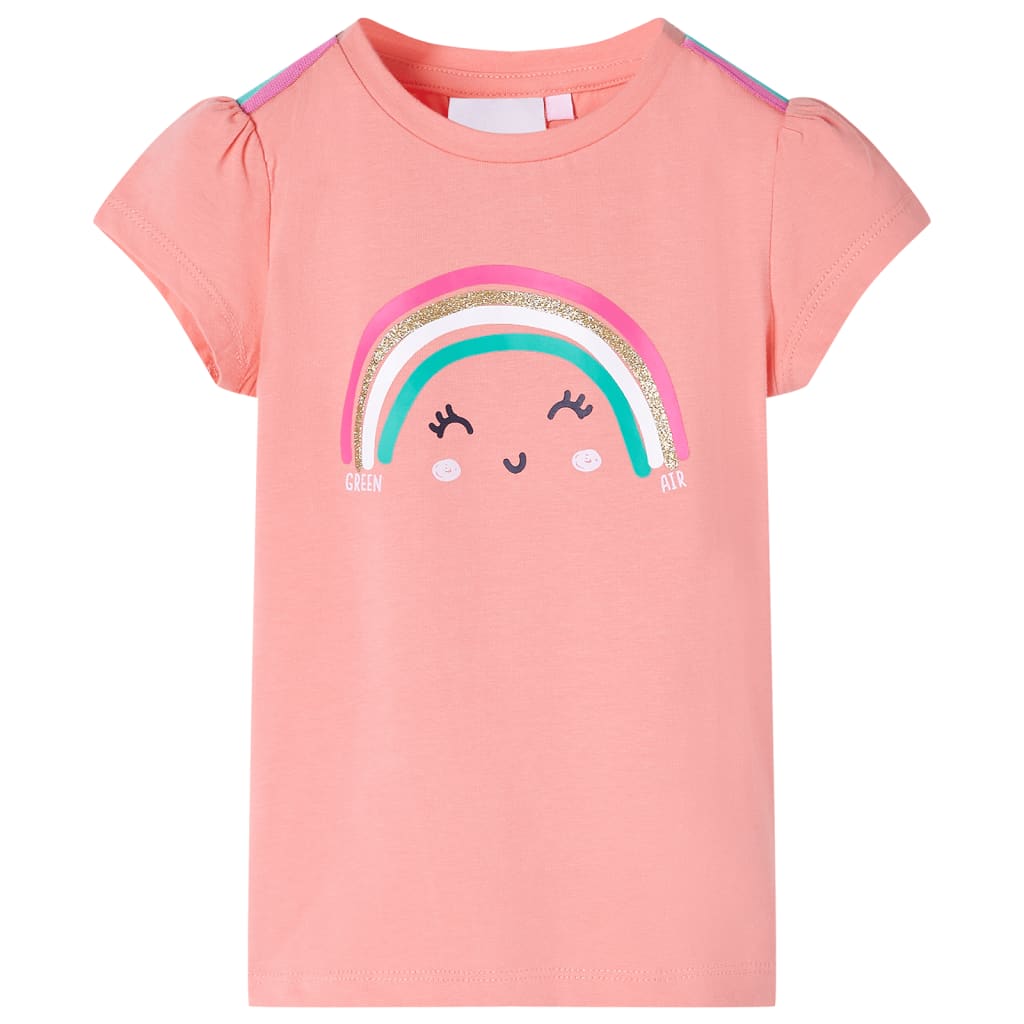 Camiseta infantil color coral claro 92