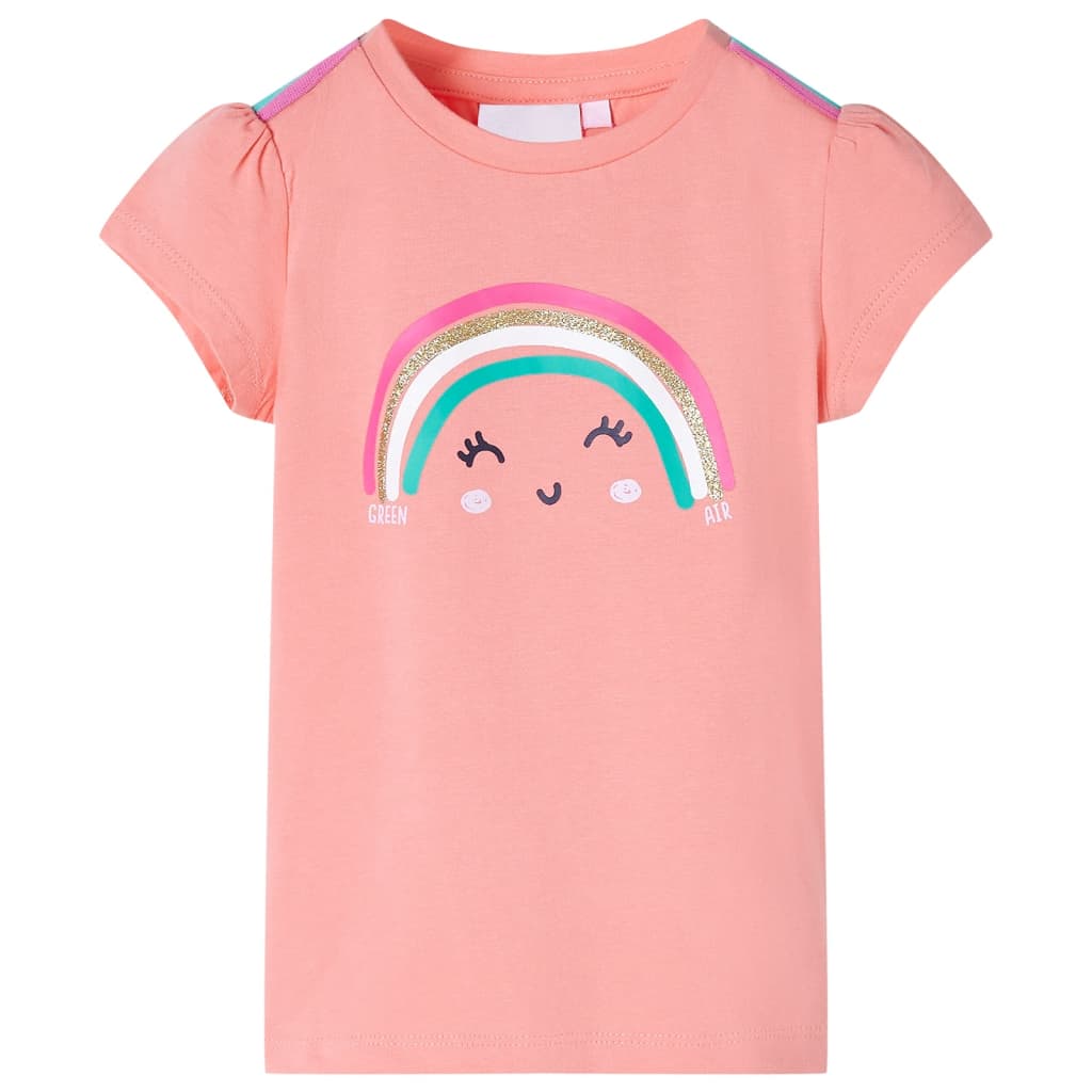 Camiseta infantil color coral claro 116