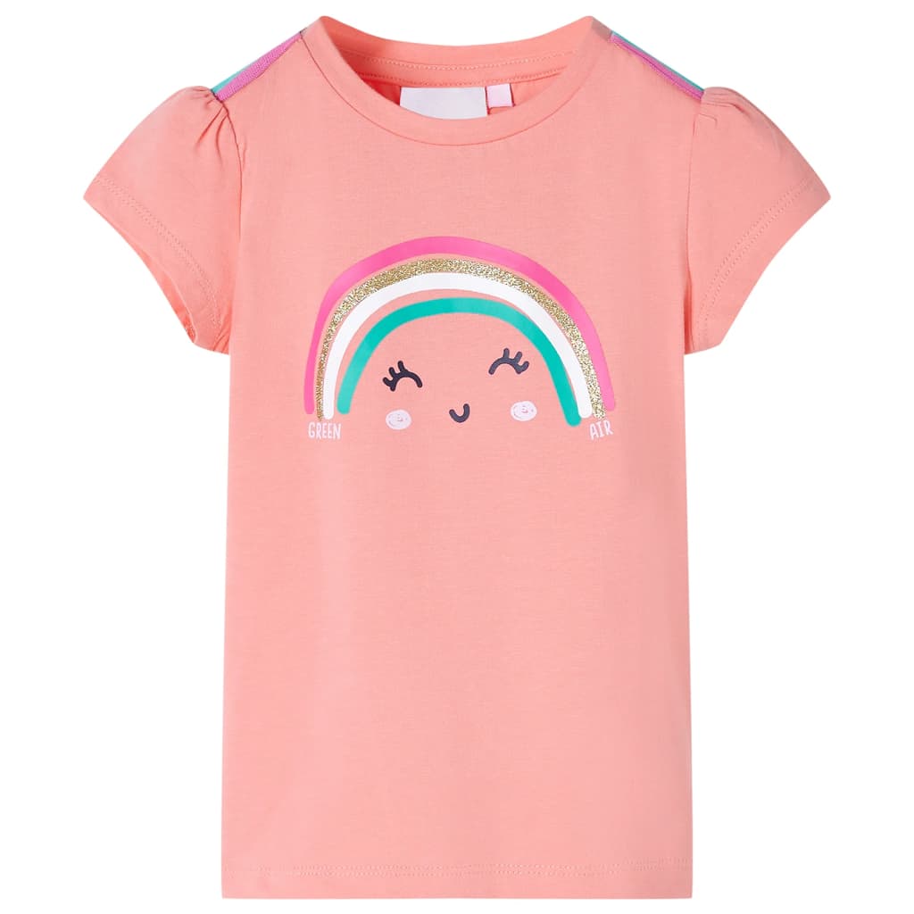 Camiseta infantil color coral claro 140