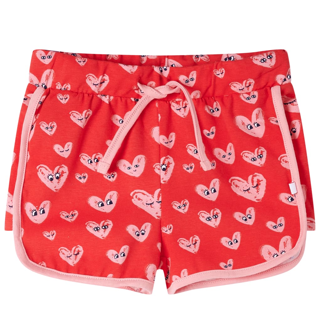 Pantalón corto infantil con cordón rojo 92