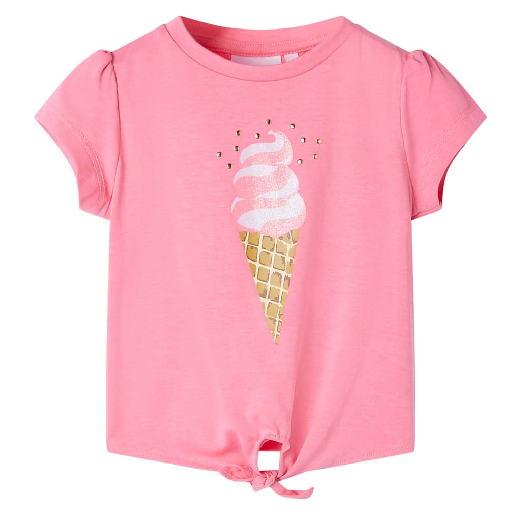 Camiseta de niños rosa brillante fluorescente 104