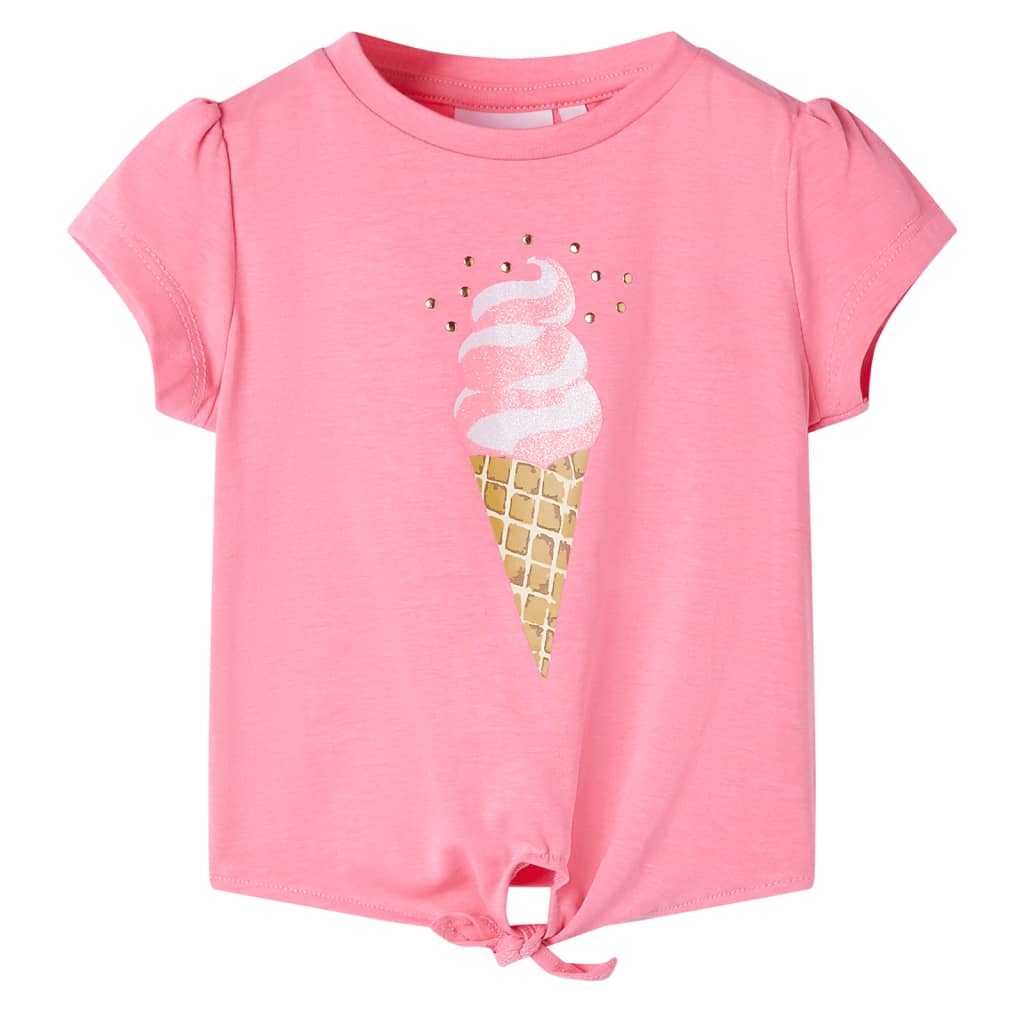 Camiseta de niños rosa brillante fluorescente 116