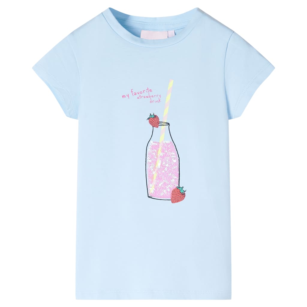 Camiseta infantil azul suave 92