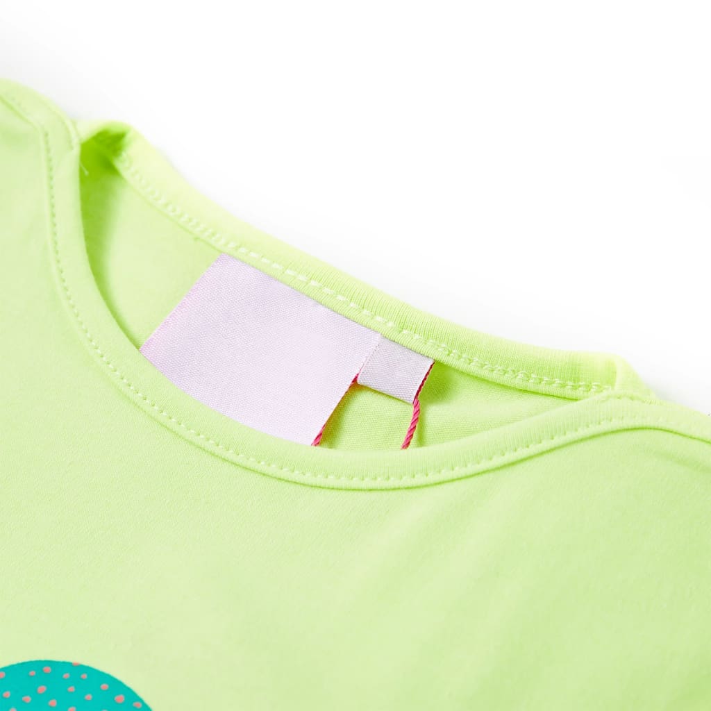 Camiseta de niños amarillo fluorescente 104