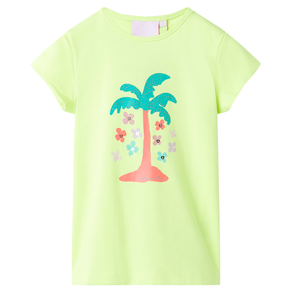 Camiseta de niños amarillo fluorescente 104