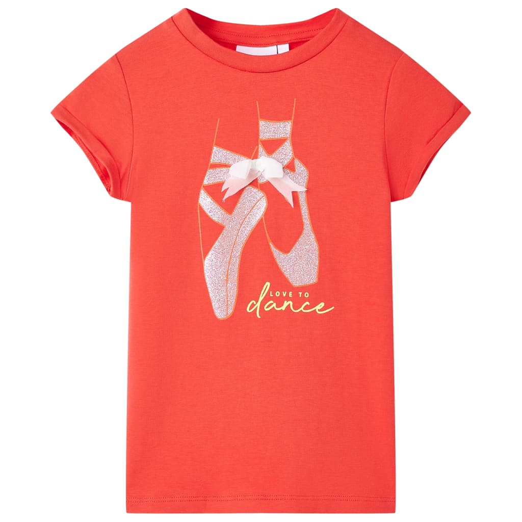 Camiseta infantil color rojo 116