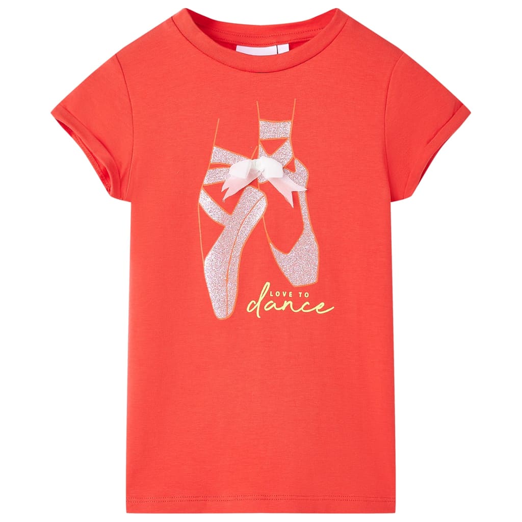 Camiseta infantil color rojo 128