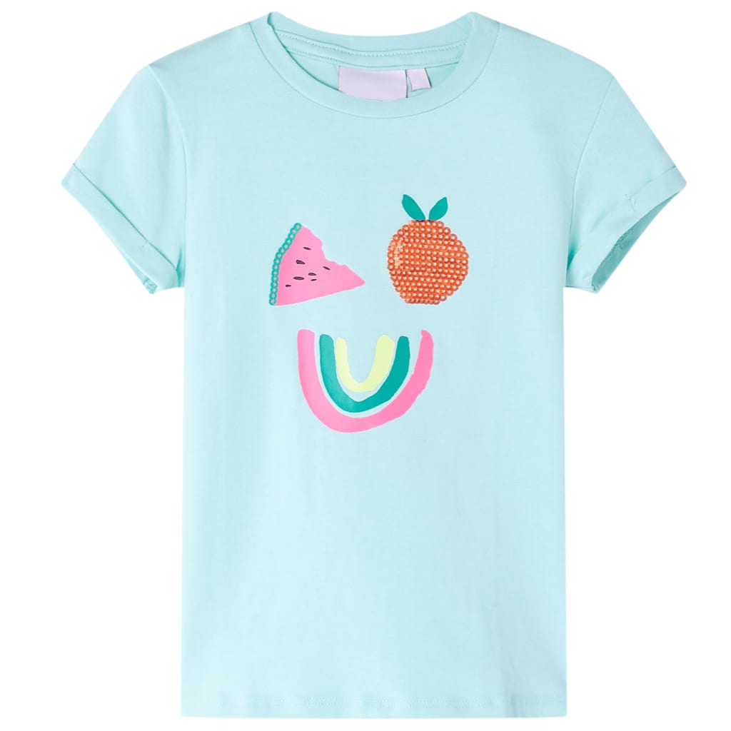 Vetonek Camiseta infantil aguamarina claro 116