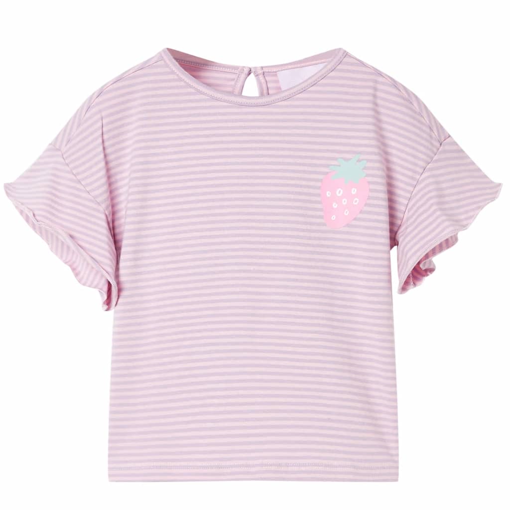 Camiseta de niños con mangas de volantes lila 104