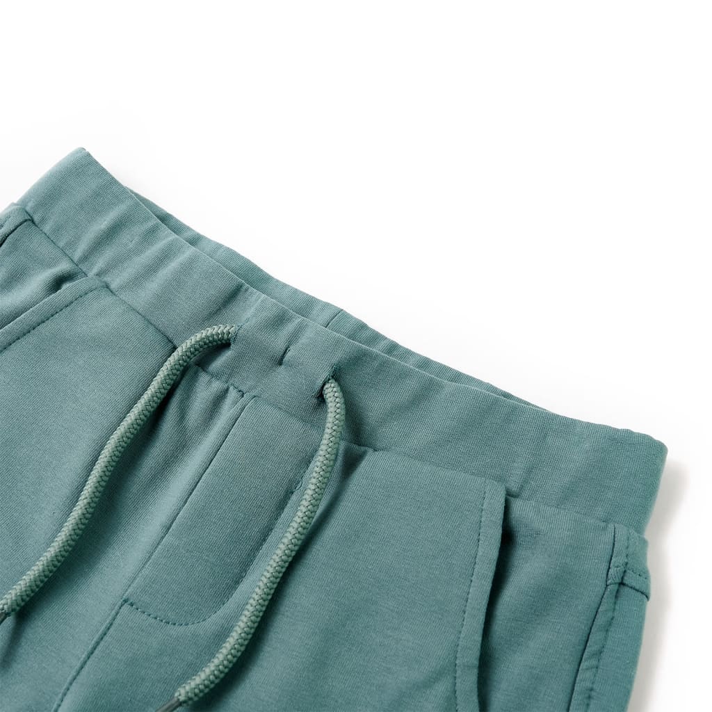 Els pantalons curts per a nens amb cordó blau clar 104