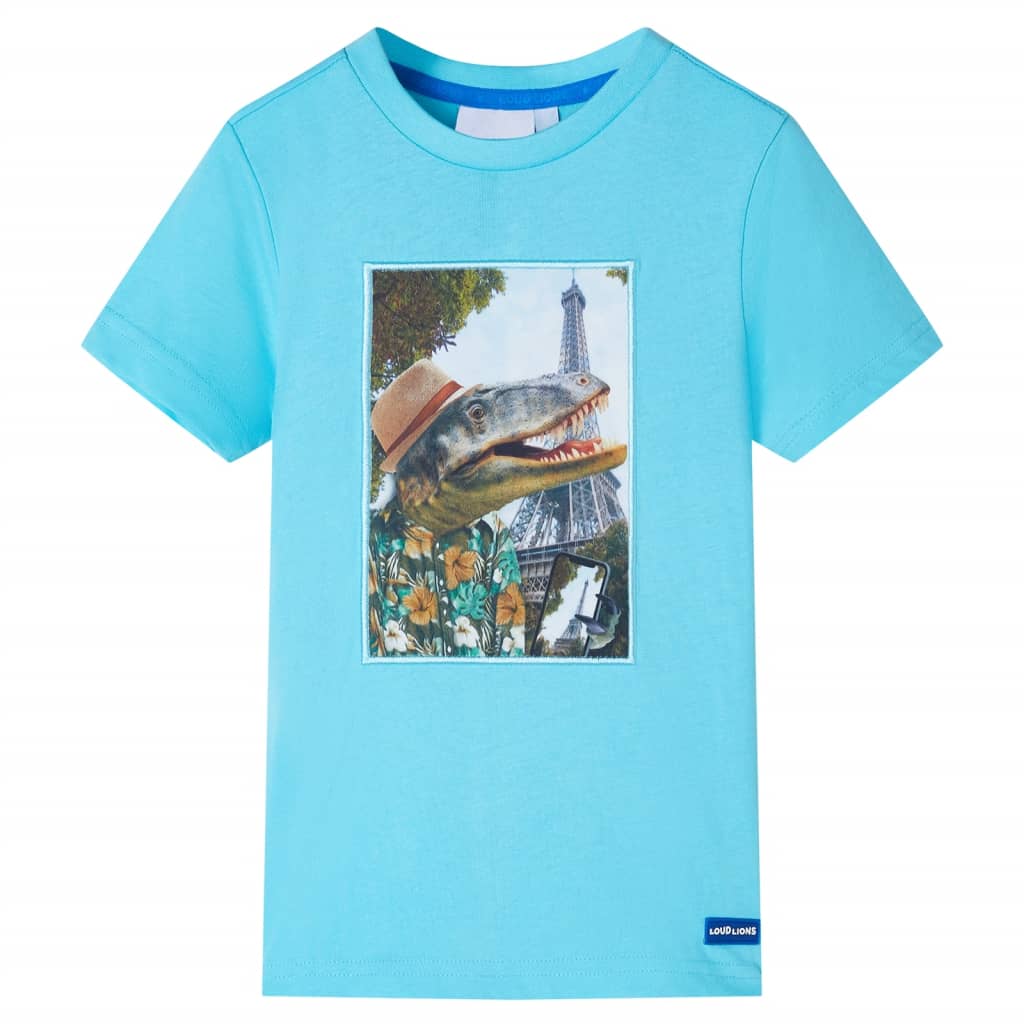 Camiseta infantil aguamarina 140