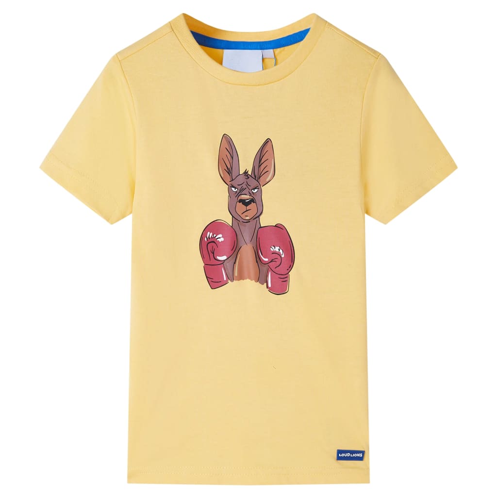 Camiseta infantil de manga corta amarillo 92