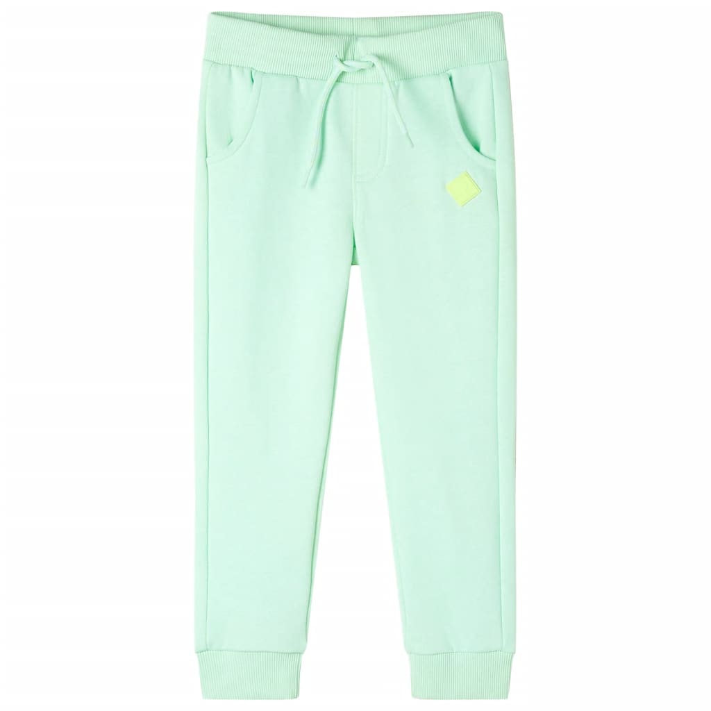 Pantalones de chándal infantiles verde brillante 104