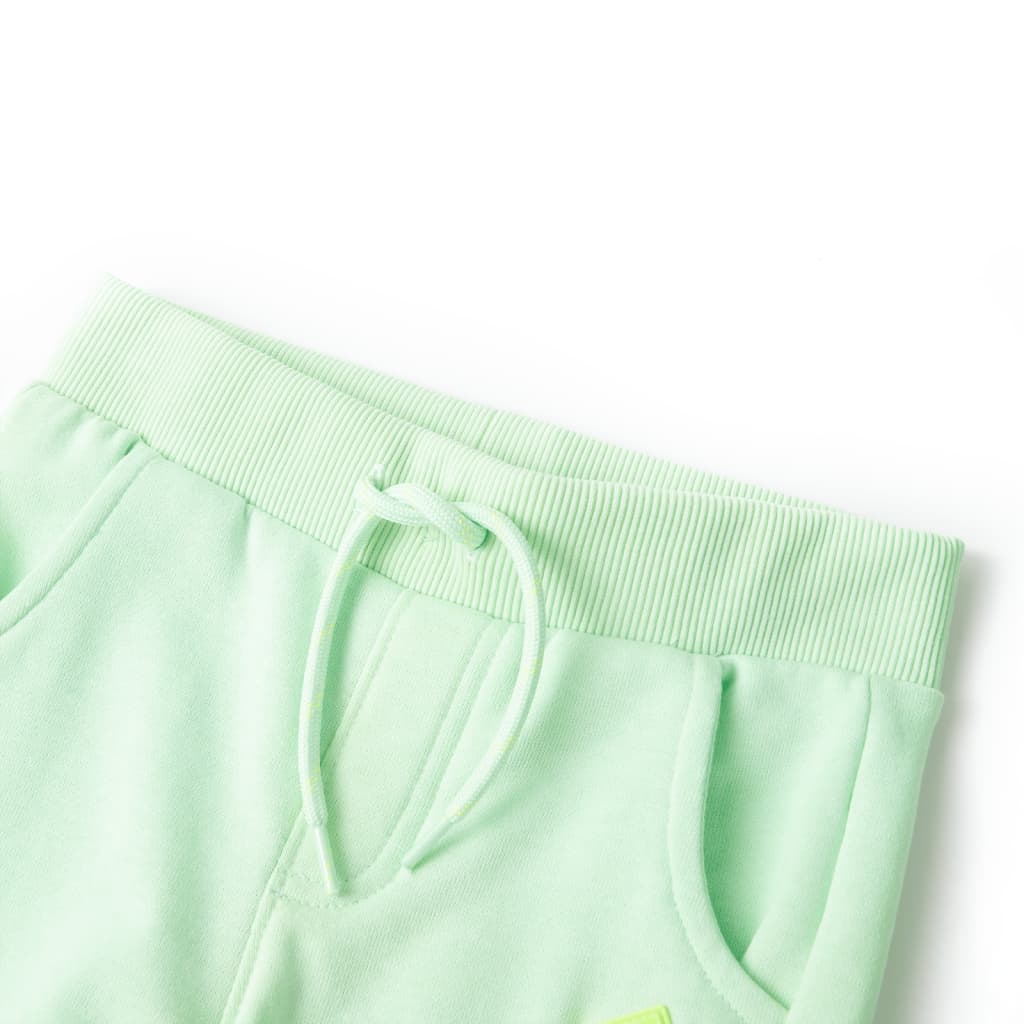 Pantalones de chándal infantiles verde brillante 116