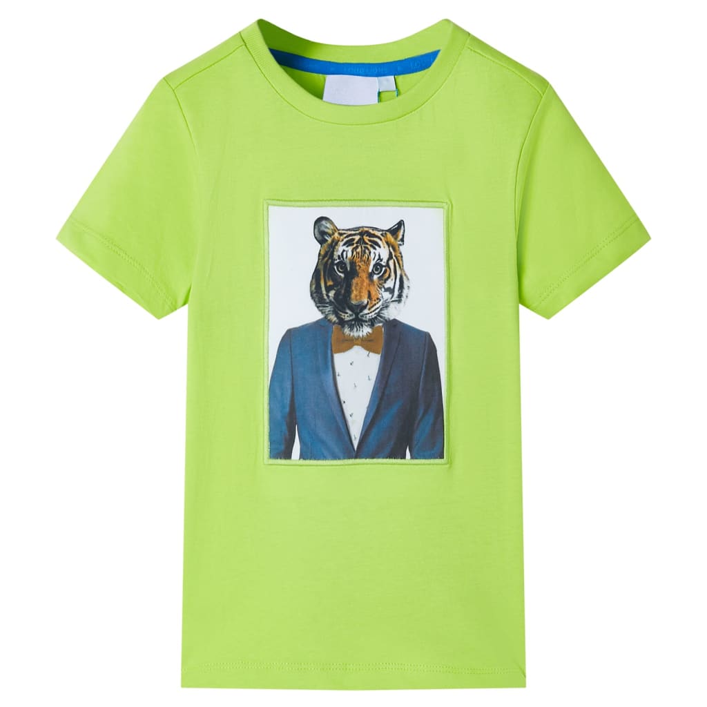 Camiseta de manga corta infantil color lima 92