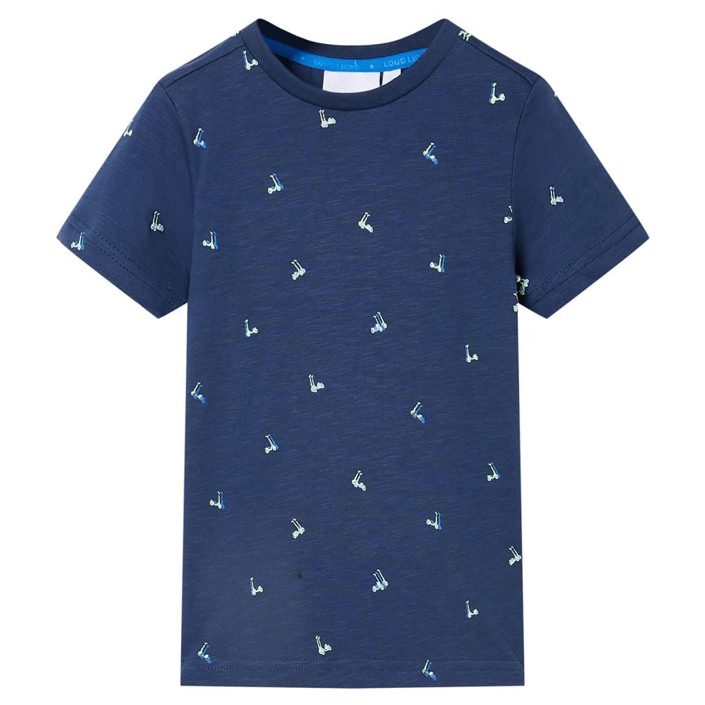 Camiseta infantil azul oscuro 92