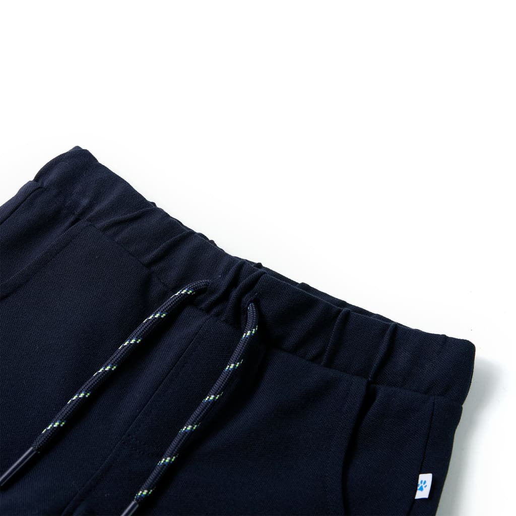 Calça curta infantil com cordão azul marinho 104