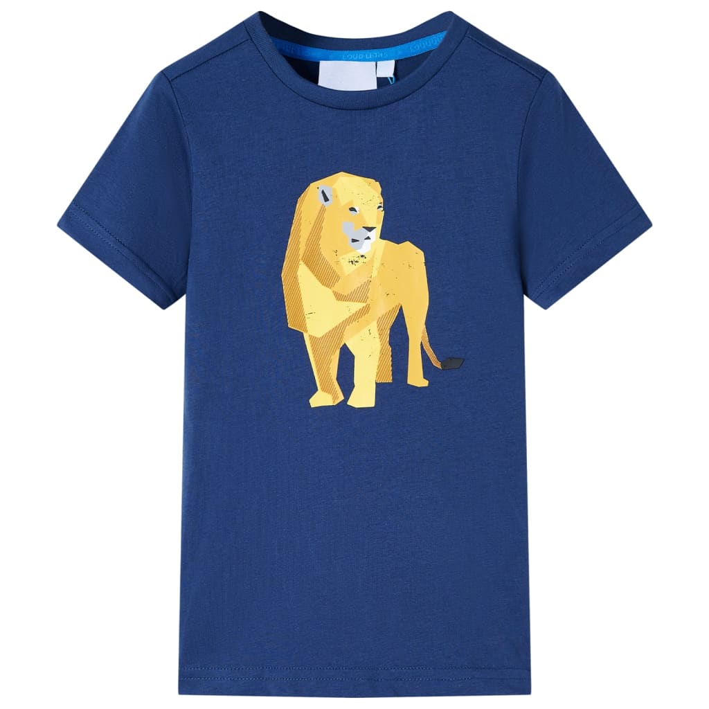 Camiseta infantil azul oscuro 92