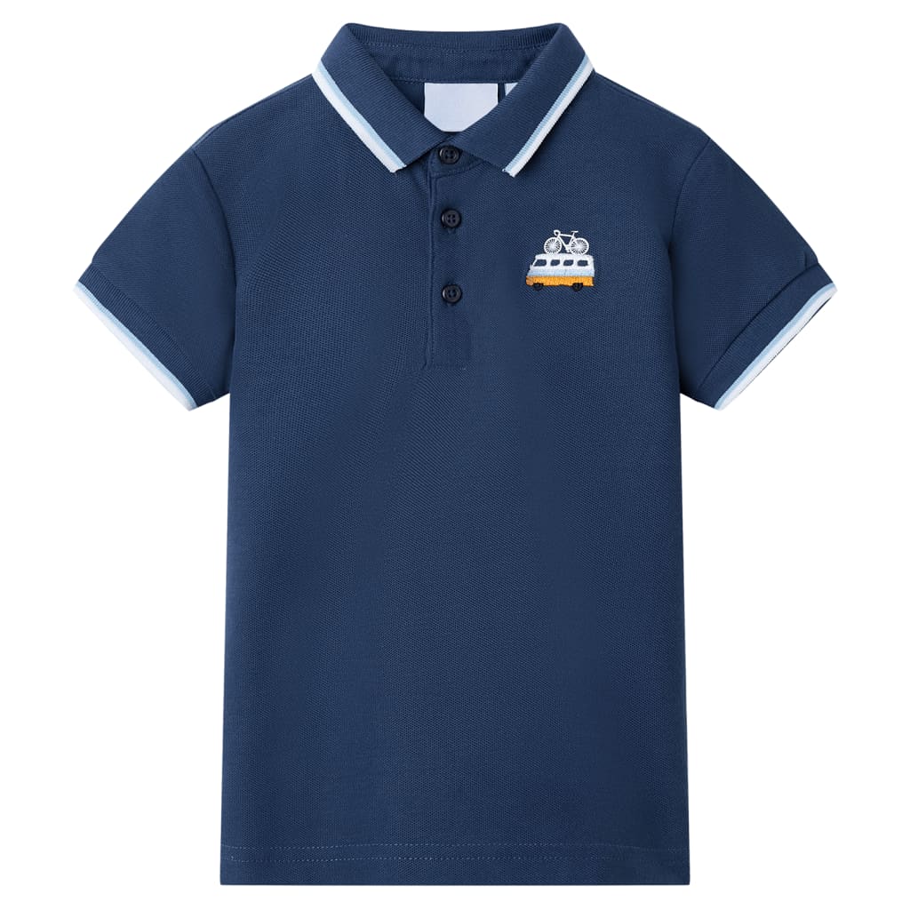 Polo de niños azul oscuro 128