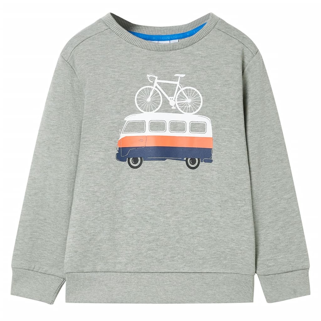 Sudadera para niños caqui claro mélange 104