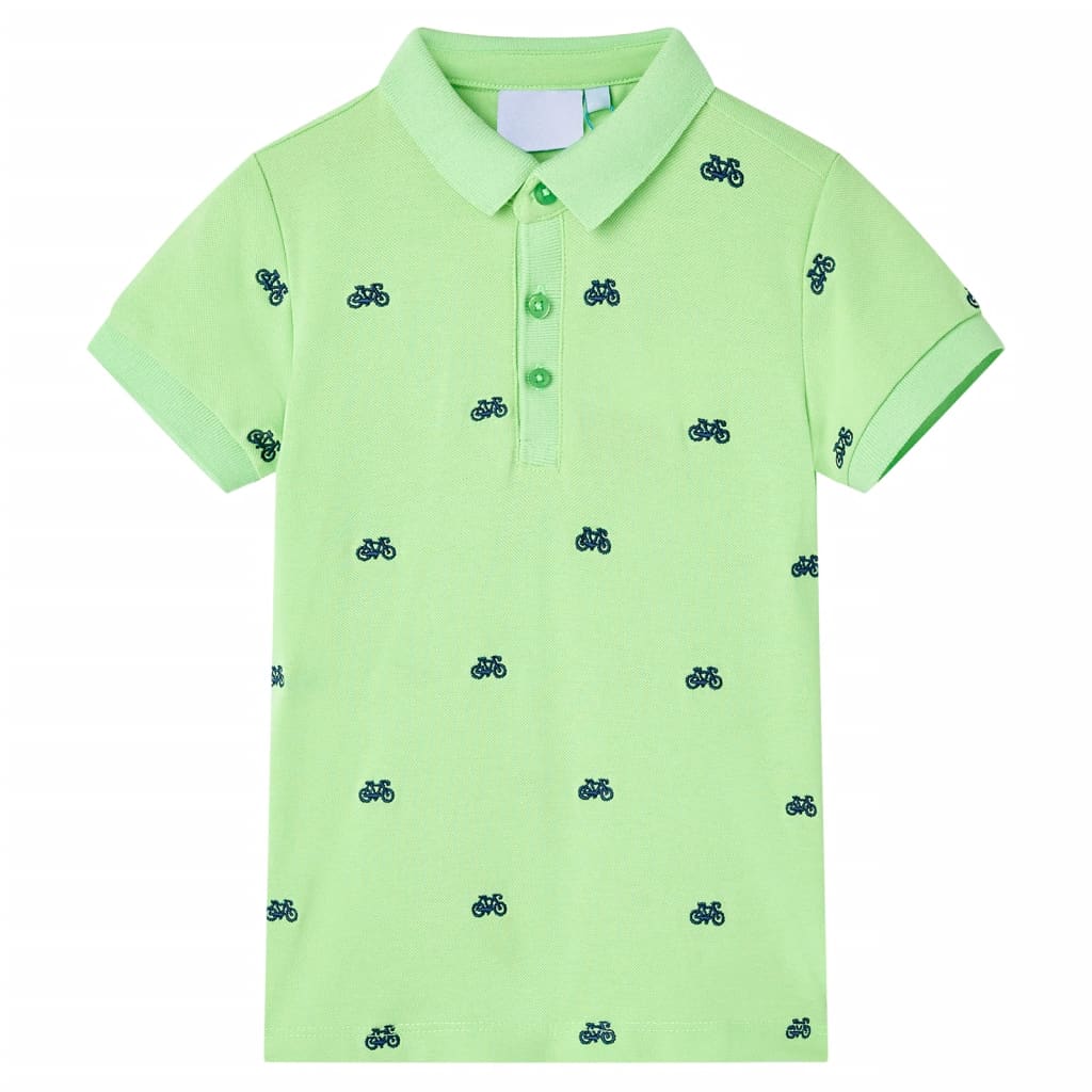 Polo de niños verde neón 116