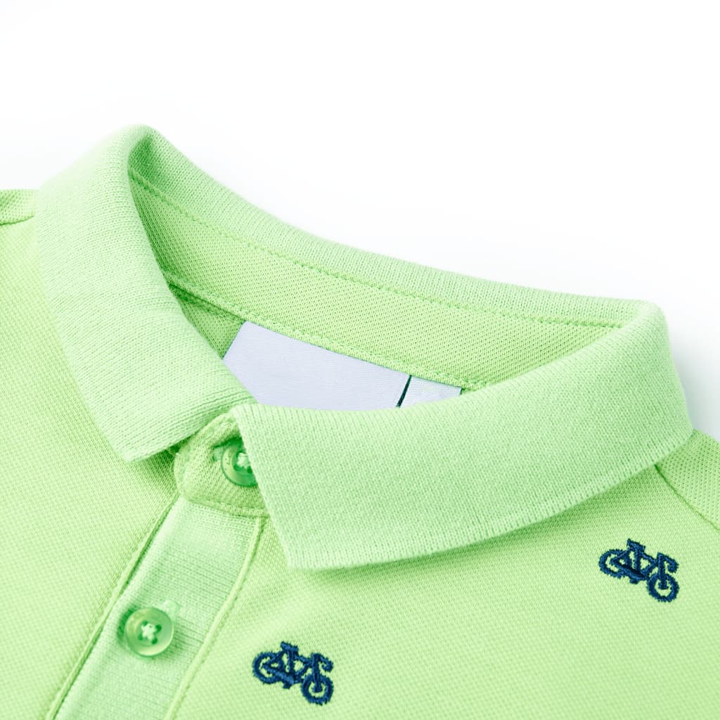 Polo per bambini verdi neon 128