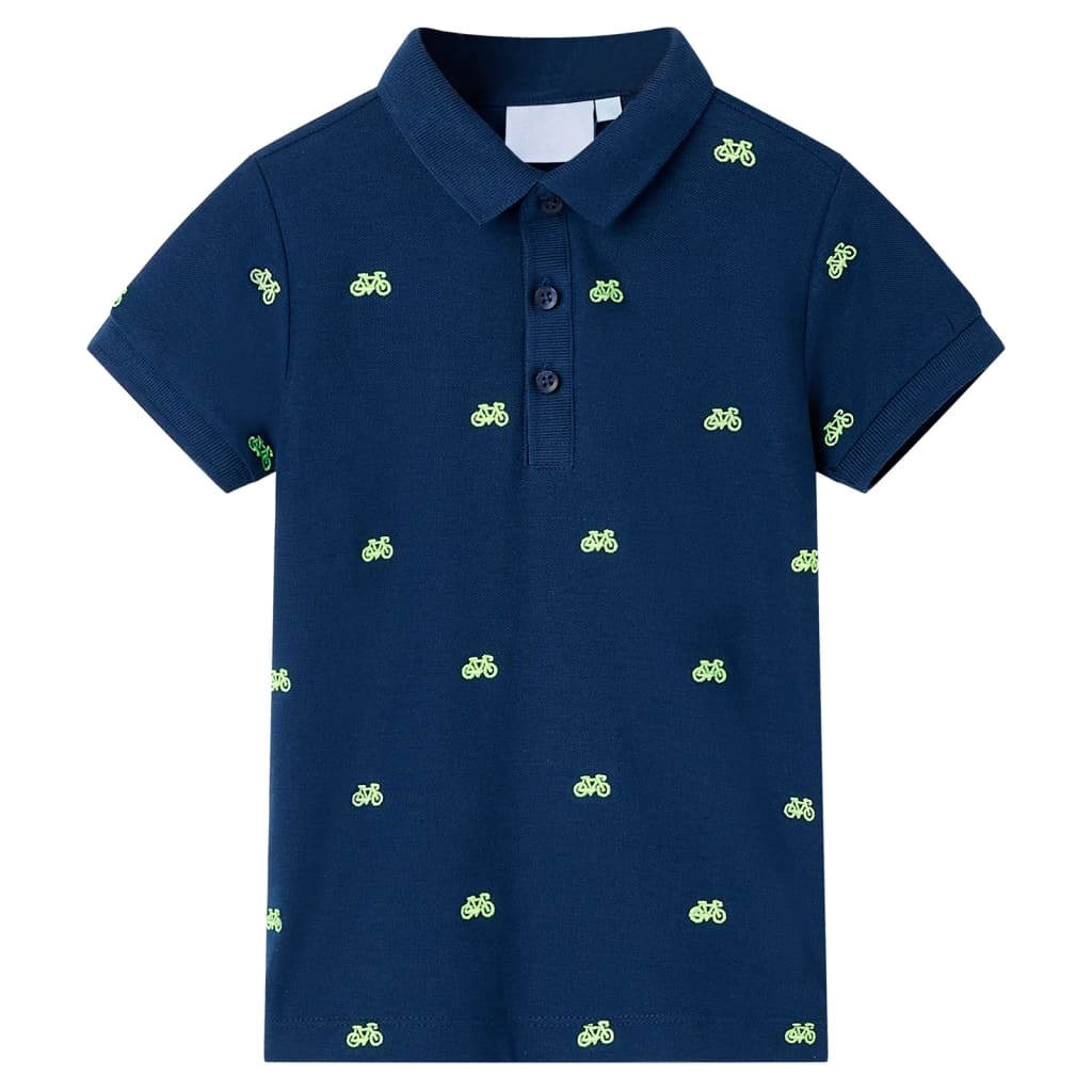 Polo de niños azul oscuro 128