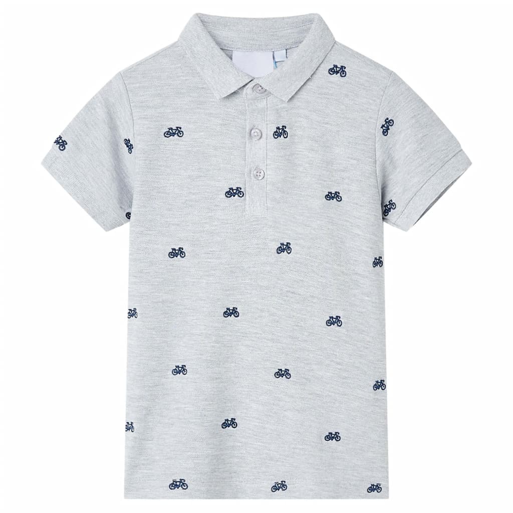 Polo de niños gris melange 104