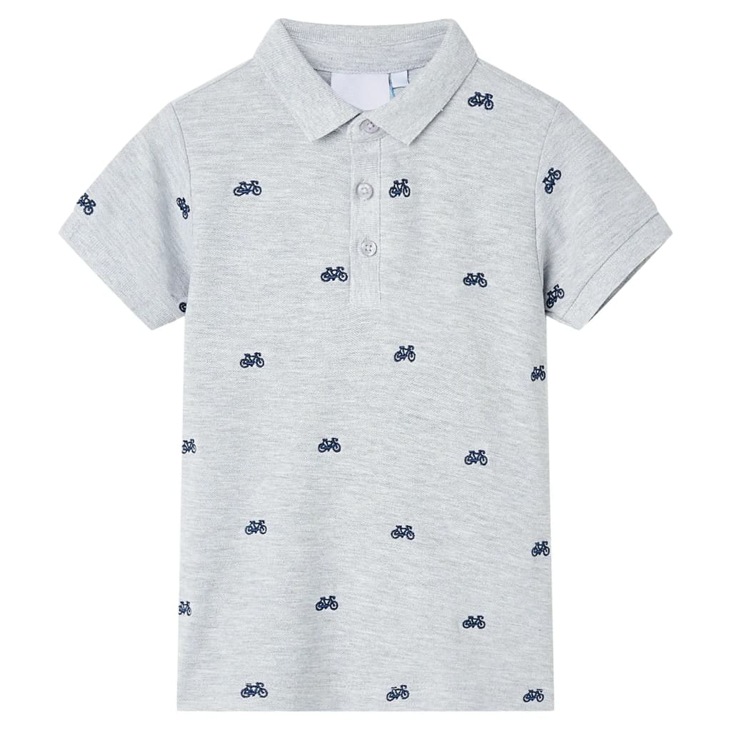 Polo de niños gris melange 140