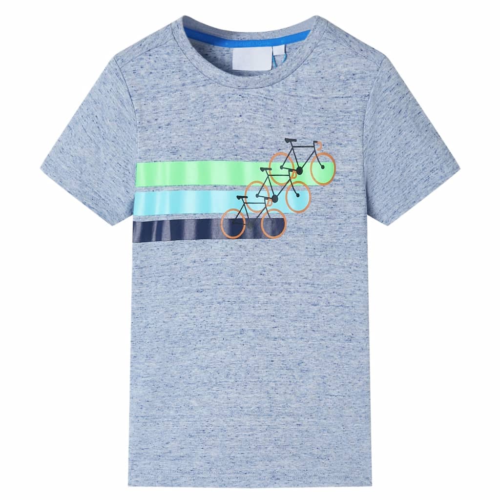 Vetonek Camiseta infantil de manga corta azul mélange 104