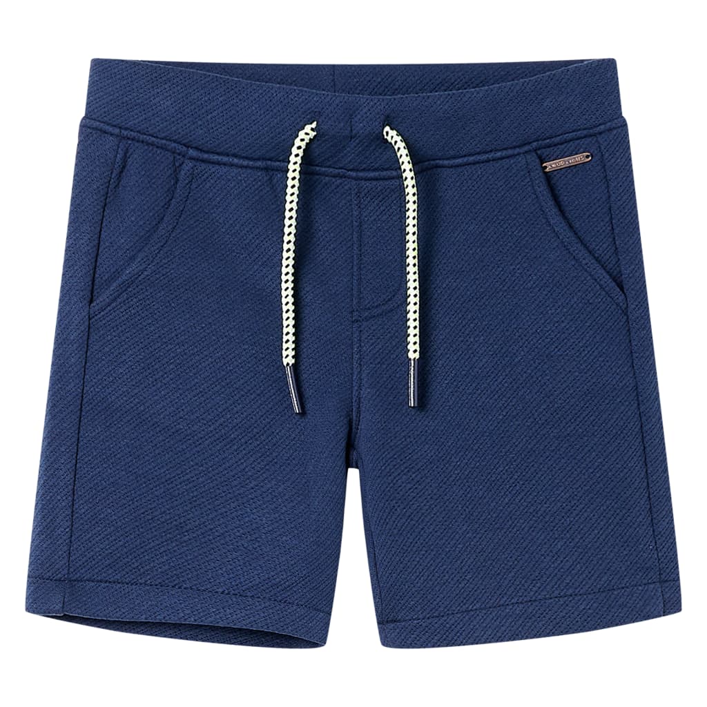 Pantalones cortos infantiles con cordón azul oscuro 92