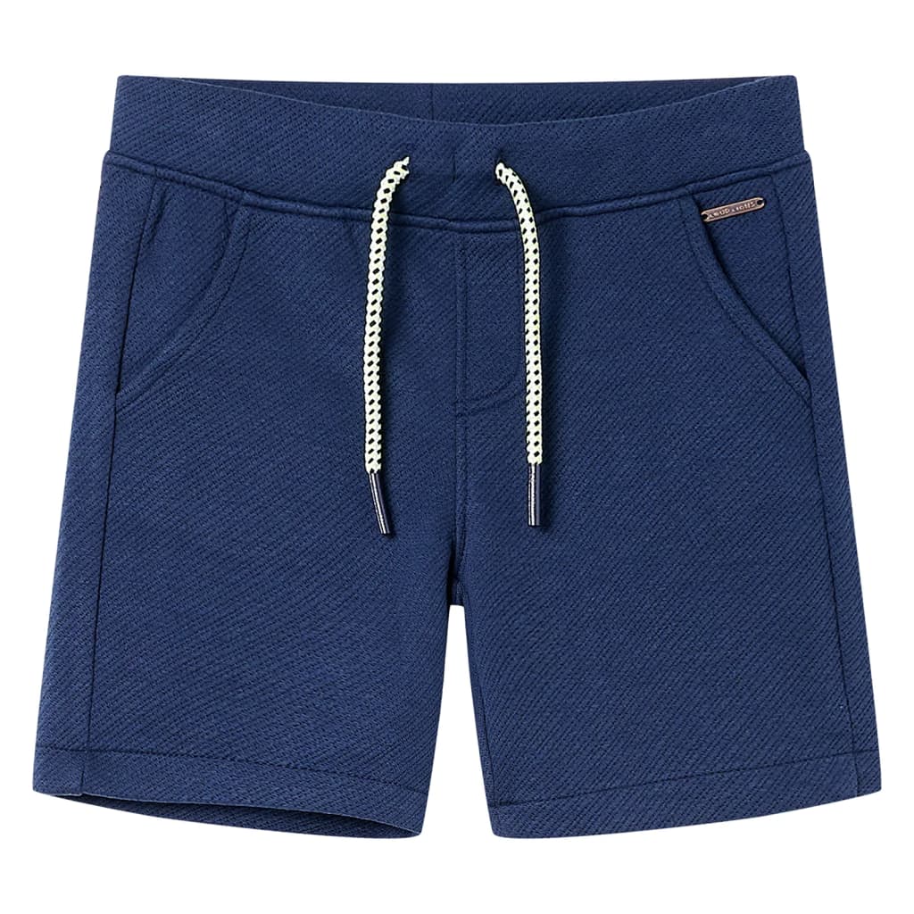 Pantalones cortos infantiles con cordón azul oscuro 128