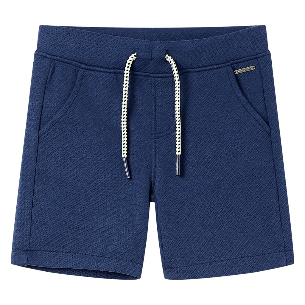 Pantalones cortos infantiles con cordón azul oscuro 140